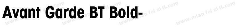 Avant Garde BT Bold字体转换